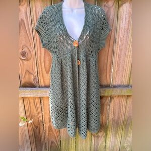 Green cardigan